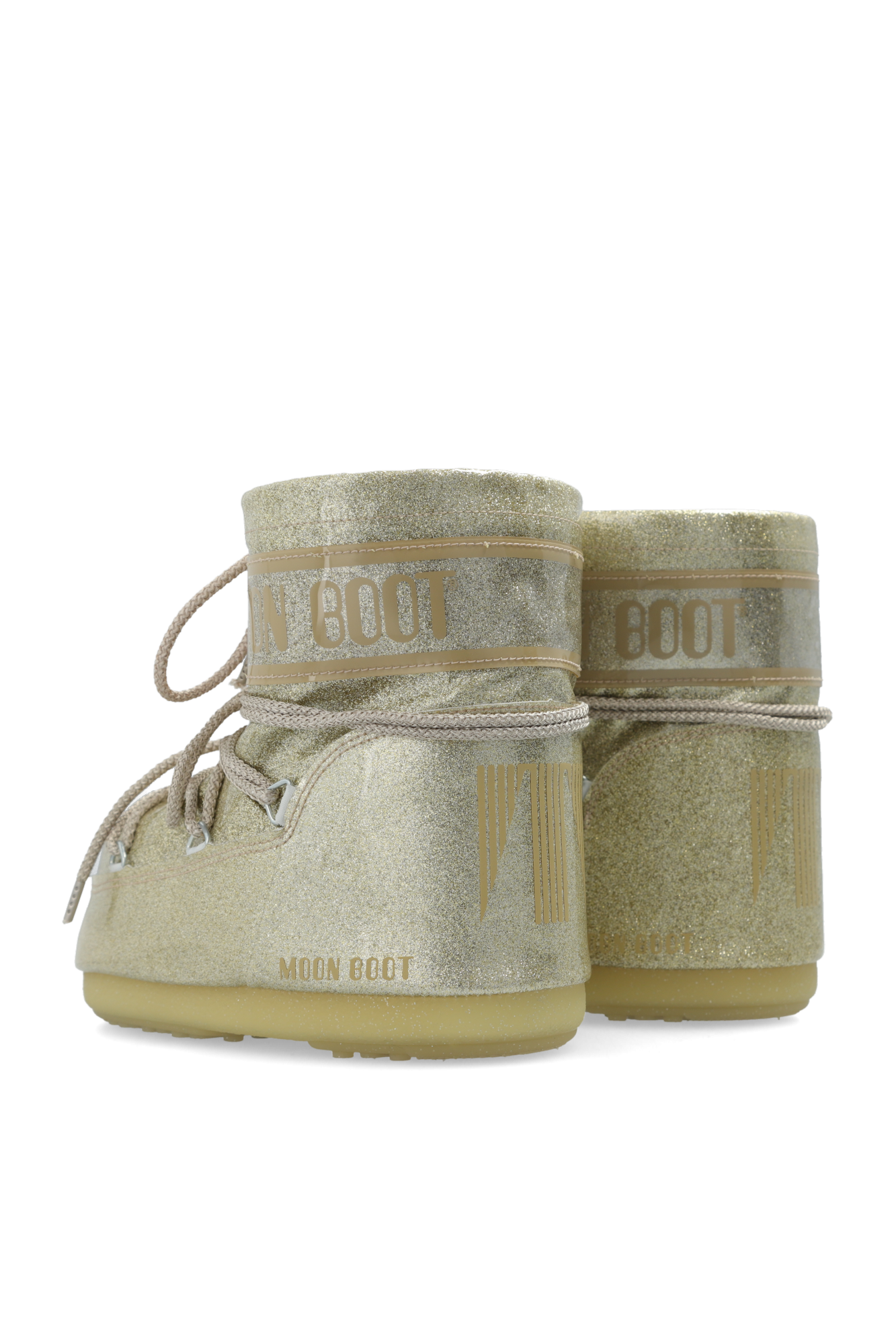 Moon boots gold glitter hotsell